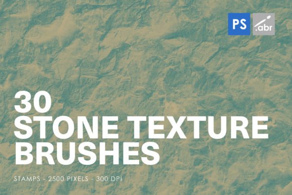 30 Stone Texture Photoshop Brushes