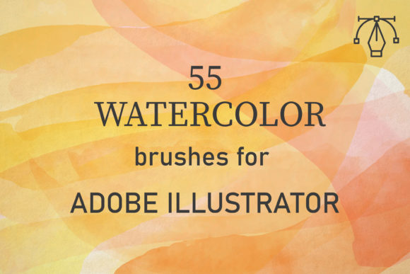 55 Watercolor Brushes for Illustrator: Elevating Digital Design with Authentic Texture