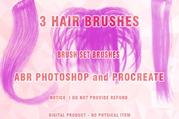 69 Procreate & Photoshop Hair Brushes