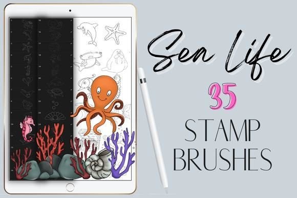 Accelerating Digital Illustration Workflows with Procreate Sea Life Animals Stamp Brushes