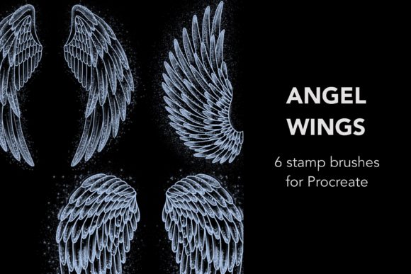 Angel Wings Stamp Brushes for Procreate