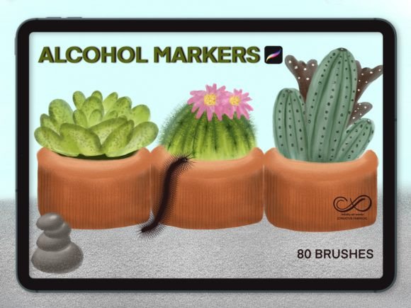 Elevate Digital Art with Alcohol Markers Procreate Brushes