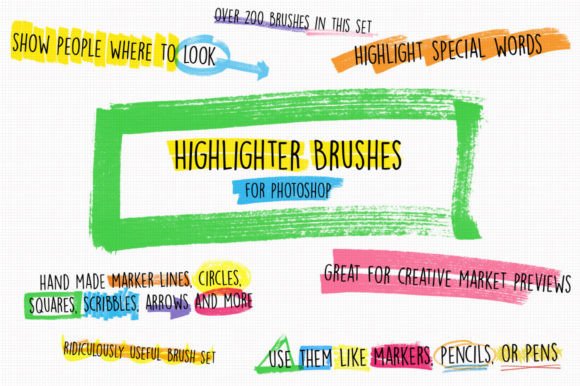 Enhance Your Designs with Highlighter Photoshop Brushes