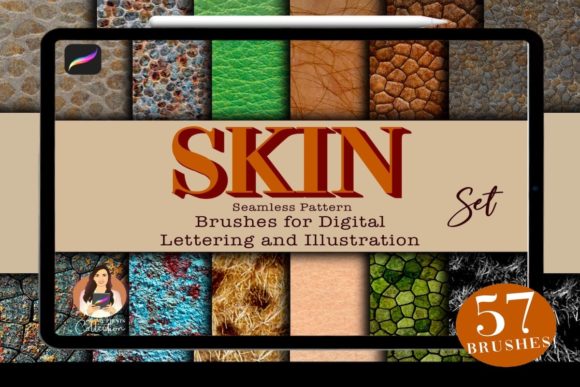 Master Texture with 57 Skin Procreate Brushes