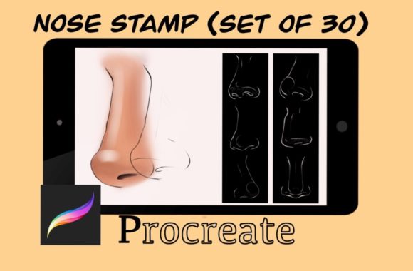 Mastering Character Details with Nose Stamp for Procreate 30 Brushes