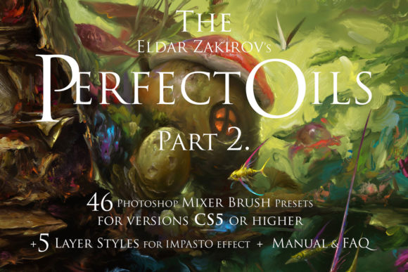 Perfect Oils 2: 46 Photoshop Oil Brushes