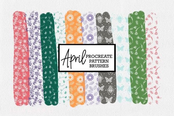 Spring Flowers Procreate Pattern Brushes